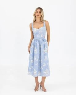 Cora Dress-Blue Flower -Twosisters The Label 0L8A8455 Enhanced NR