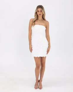 Rosy Dress-White
