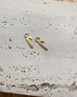 Candy Cane Charm-Gold