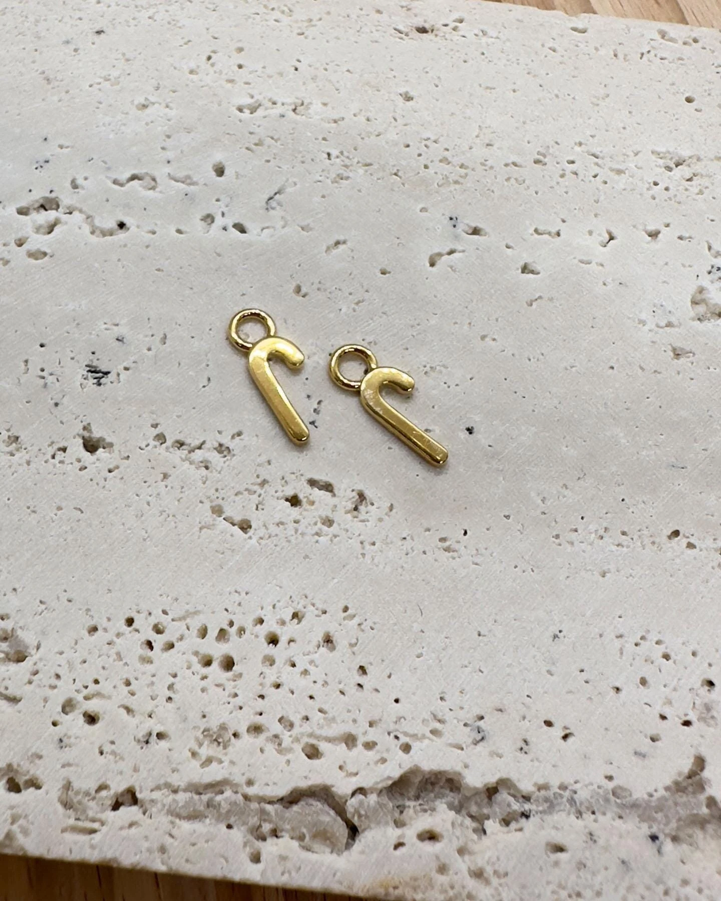 Candy Cane Charm-Gold 1 Candy Cane Charm-Gold