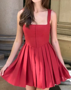 Angie Dress-Red 7 Angie Dress-Red -Twosisters The Label Close up de49f99a 53f5 467c 9341 01194718d34f