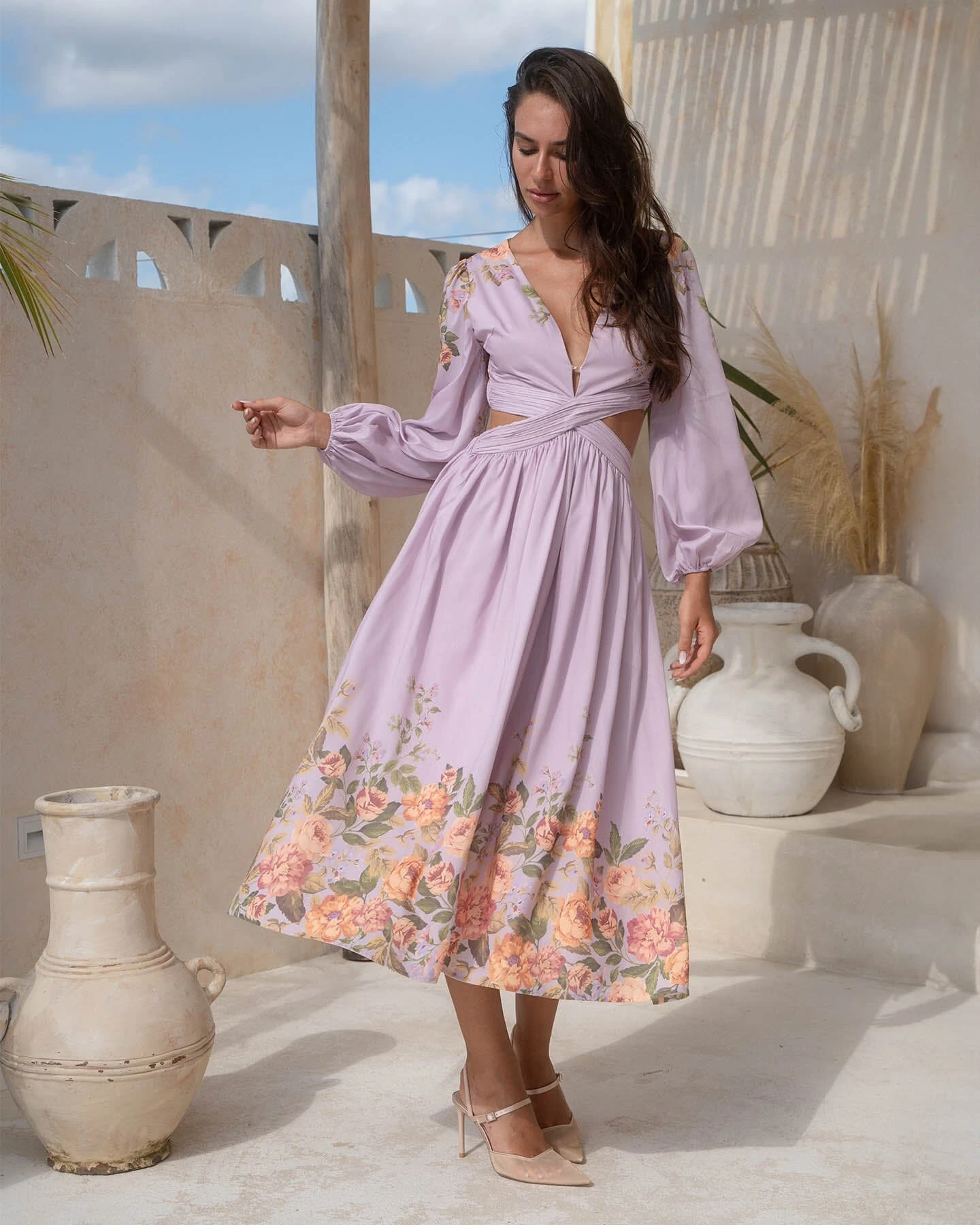 Ellie Dress - Purple Print 2 Ellie Dress - Purple Print - Image 2
