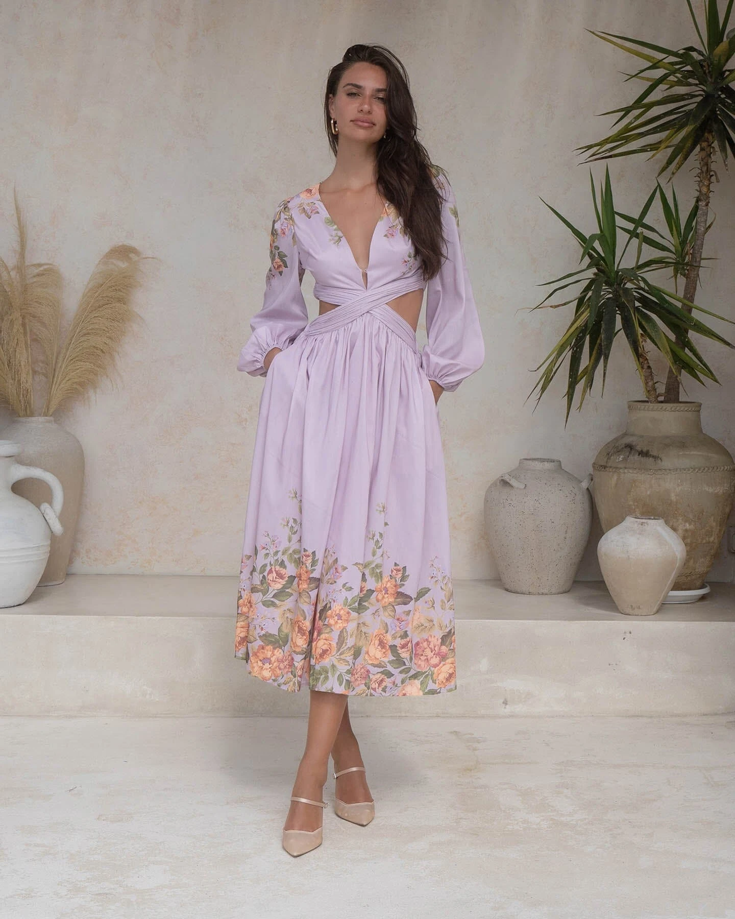 Ellie Dress - Purple Print 1 Ellie Dress - Purple Print