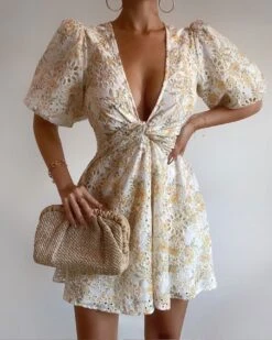 Fion Dress-Yellow Floral 13 Fion Dress-Yellow Floral -Twosisters The Label Fion Dress Yellow Floral