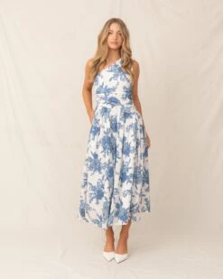 Alternative view of Regina Dress-Blue Print
