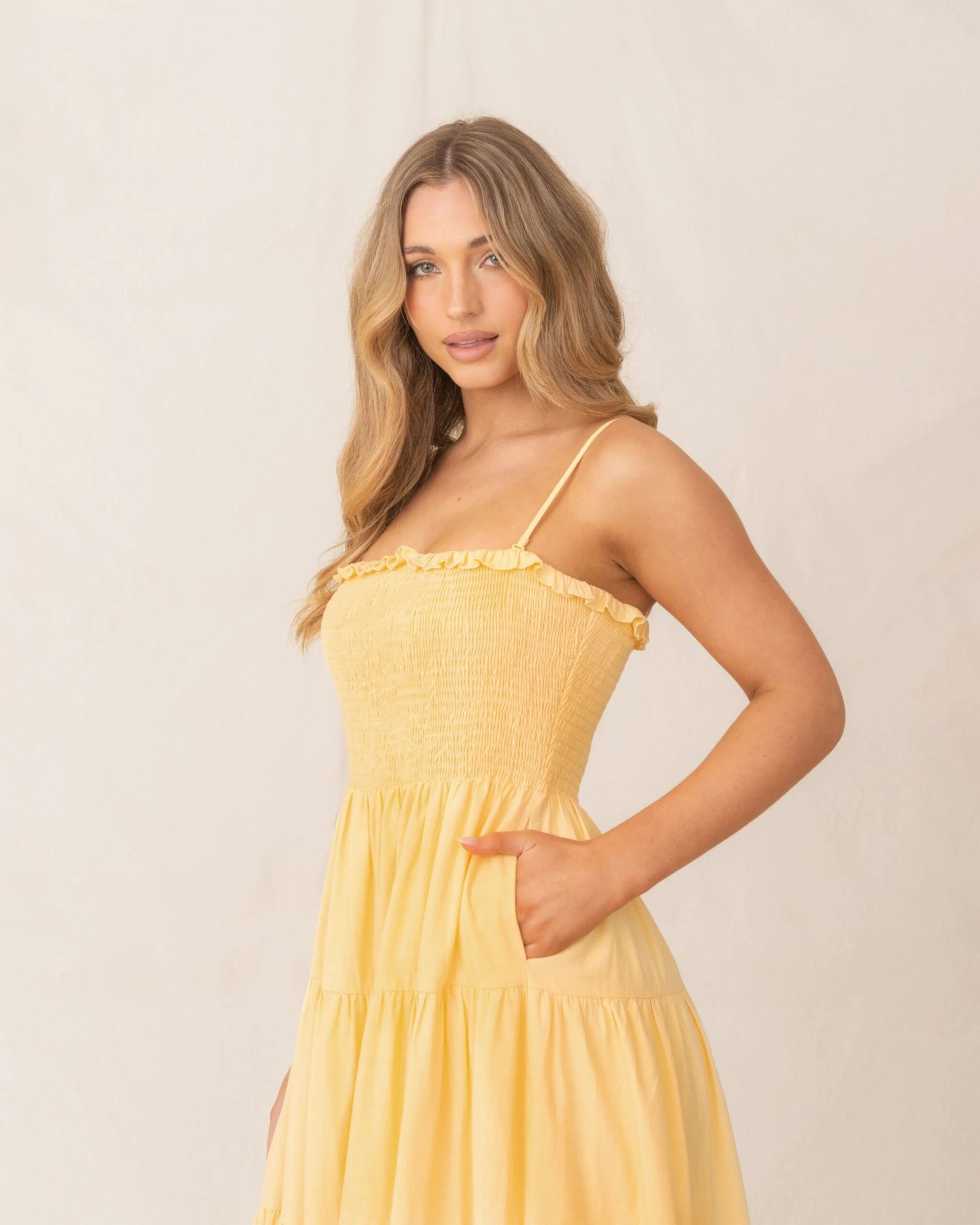 Teena Dress-Yellow 8 Teena Dress-Yellow - Image 8