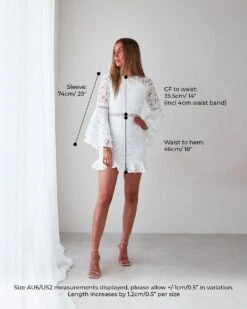 Charlise Dress-White -Twosisters The Label Measurements 0005 TS843 White Charlise Dress White efd7e991 9a94 4659 8ee2 ae25222a725c
