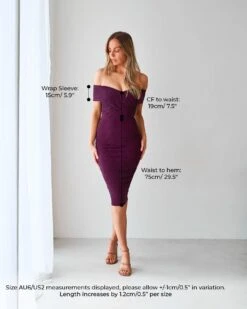 Brenda Dress-Black 9 Brenda Dress-Black -Twosisters The Label Measurements 0000 TS860 Brenda Dress Aubergine d9732b99 9926 4157 8360 8967d28a6329
