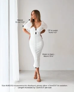 Jeslyn Dress-White 17 Jeslyn Dress-White -Twosisters The Label Measurements 0004 TS852 Jeslyn Dress White eefad138 f04b 4d63 a818 7d191df23cc4