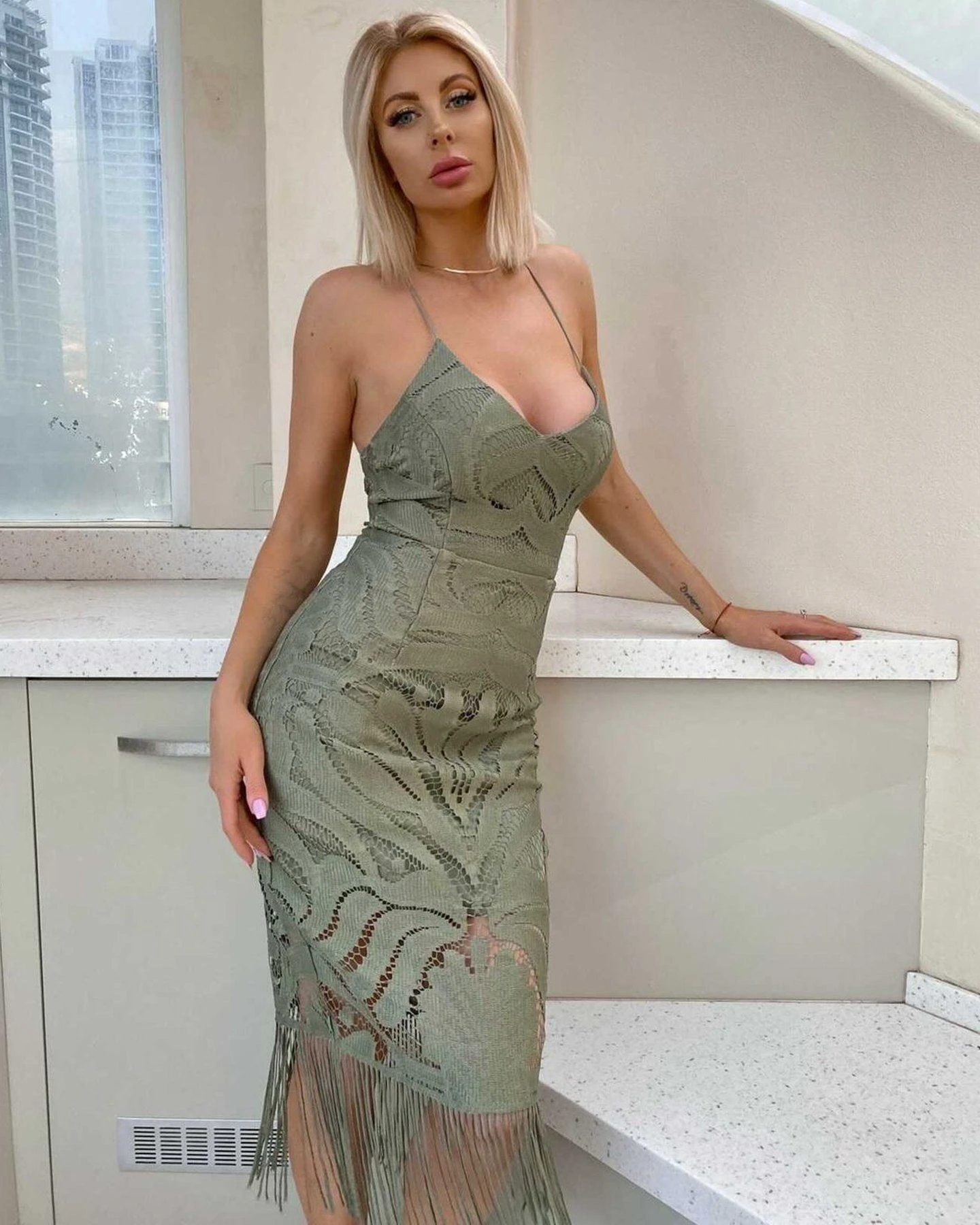 Khaleesi Dress - Moss Green 8 Khaleesi Dress - Moss Green - Image 8