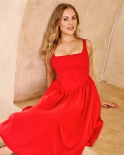 Lauren Dress-Red 11 Lauren Dress-Red -Twosisters The Label Resize image project
