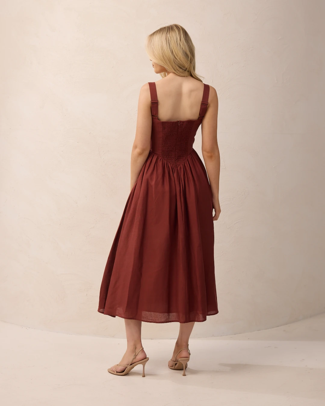 Alysha Dress-Brown 4 Alysha Dress-Brown - Image 4