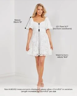 Sloane Dress-Blue 9 Sloane Dress-Blue -Twosisters The Label S796 W Sloane Dress White Size