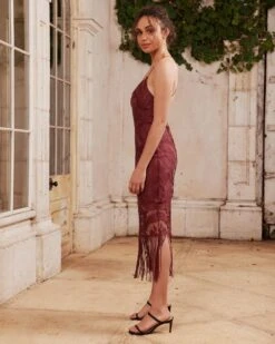 Khaleesi Dress - Rose 9 Khaleesi Dress - Rose -Twosisters The Label TS139 TWOSISTERS THE LABEL KHALEESI DRESS ROSE 02