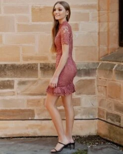 Newton Dress - Mauve 11 Newton Dress - Mauve -Twosisters The Label TS391 TWOSISTERS THE LABEL NEWTON DRESS STEEL MAUVE 2