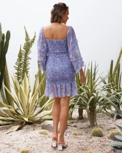 Alternative view of Gail Dress - Purple Floral