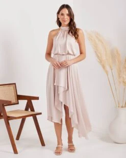 Kat Dress-Champagne -Twosisters The Label TS568 Champagne Twosisters The Label Kat Dress Champagne 03
