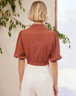 Jillian Top - Rust -Twosisters The Label TS636 TWOSISTERS THE LABEL JILLIAN TOP RUST 03