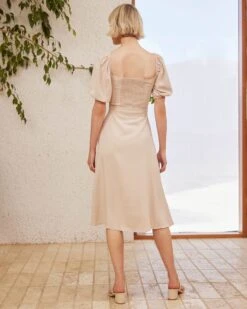 Petra Dress - Beige -Twosisters The Label TS637 TWOSISTERS THE LABEL PETRA DRESS BEIGE 03