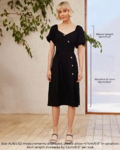 Petra Dress - Beige -Twosisters The Label TS637 TWOSISTERS THE LABEL PETRA DRESS MEASUREMENT