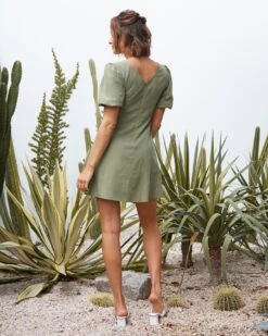 Alternative view of Ria Dress - Green