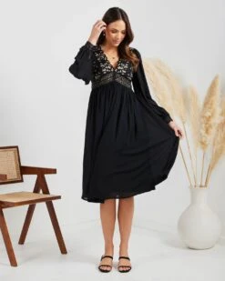 Colada Dress-Black 16 Colada Dress-Black -Twosisters The Label TS745 BLK Twosisters The Label Colada Dress Black 03