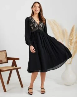 Colada Dress-Black 15 Colada Dress-Black -Twosisters The Label TS745 BLK Twosisters The Label Colada Dress Black 05