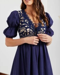 Almalis Dress-Navy -Twosisters The Label TS751 N Twosistersthelabel Almalis Dress Navy 07