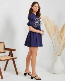 Almalis Dress-Navy -Twosisters The Label TS751 N Twosistersthelabel Almalis Dress Navy 08