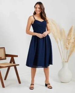 Tunisa Dress-Navy