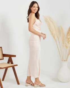 Diane Dress-Peach 10 Diane Dress-Peach -Twosisters The Label TS758 Peach Twosisters The Label Diane Dress Peach 05