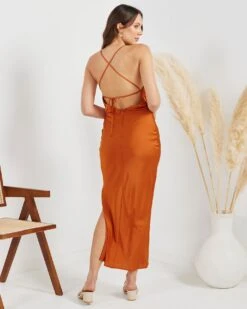 Diane Dress-Rust -Twosisters The Label TS758 Rust Twosisters The Label Diane Dress Rust 06