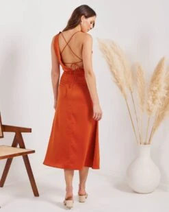 Alternative view of Daphne Dress-Rust