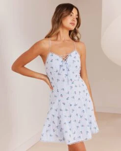 Savannah Dress-Blue Floral 8 Savannah Dress-Blue Floral -Twosisters The Label TS774 BF SavannahDress BlueFloral 02