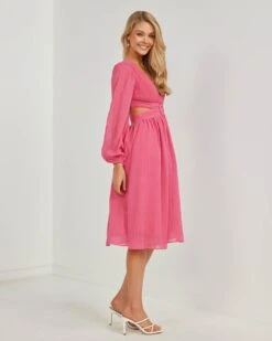 Leilani Dress-Pink 13 Leilani Dress-Pink -Twosisters The Label TS806 Pink Leilani Dress Pink 05