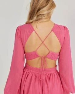 Leilani Dress-Pink 15 Leilani Dress-Pink -Twosisters The Label TS806 Pink Leilani Dress Pink 06