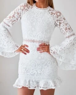 Charlise Dress-White -Twosisters The Label TS843 White Charlise Dress White 004