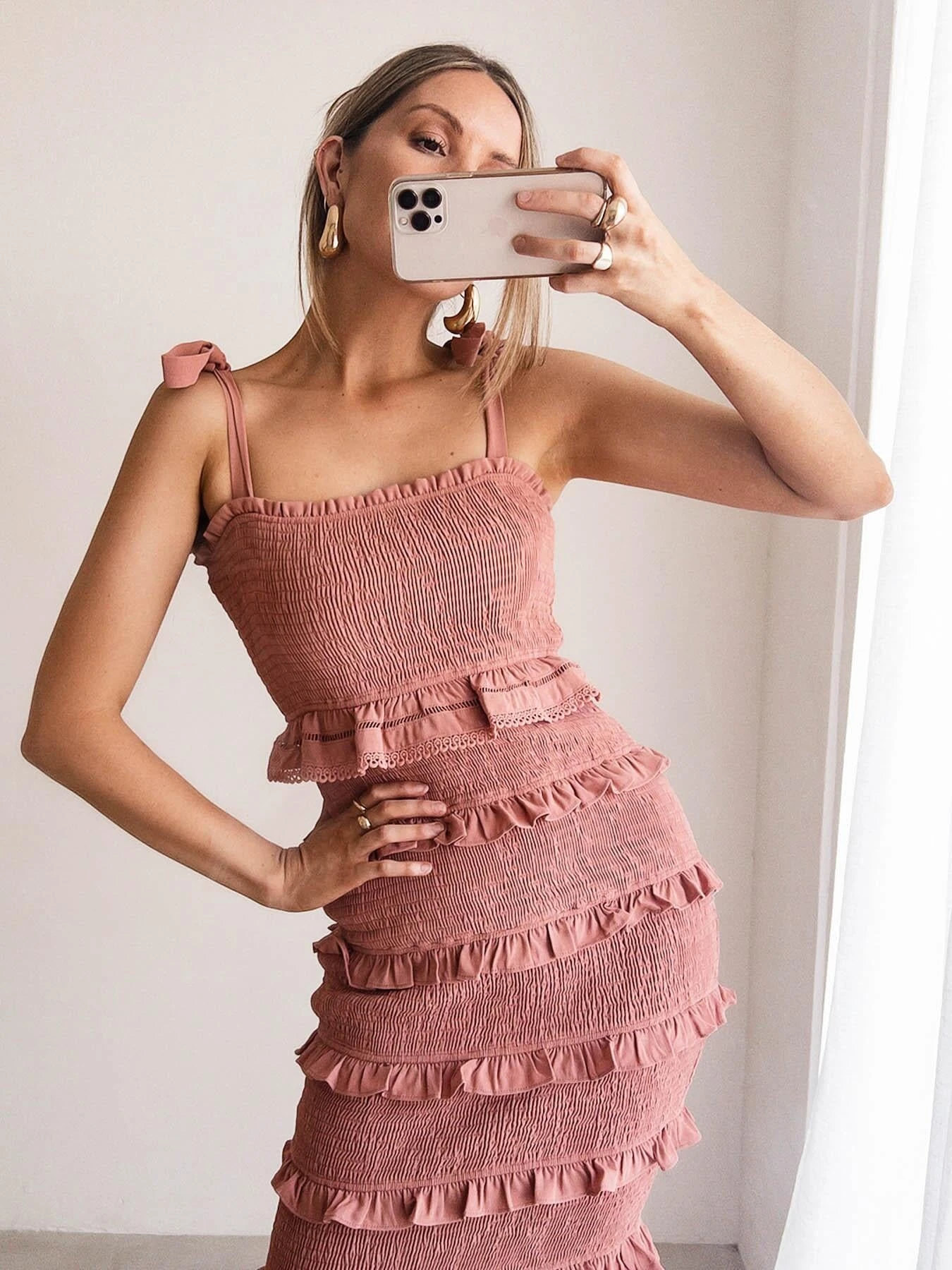 Adele Dress-Mauve 3 Adele Dress-Mauve - Image 3