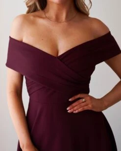 Belina Dress-Mahogany 14 Belina Dress-Mahogany -Twosisters The Label TS863 Mahogany Belina Dress Mahogany 004