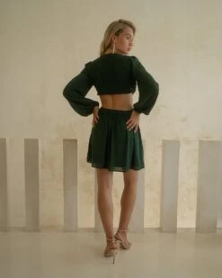 Wrenley Dress - Emerald Green 10 Wrenley Dress - Emerald Green -Twosisters The Label TS883 EG Wrenley Dress Emerald Green 002