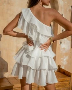 Judie Dress - White 8 Judie Dress - White -Twosisters The Label TS887 W Judie Dress White 003