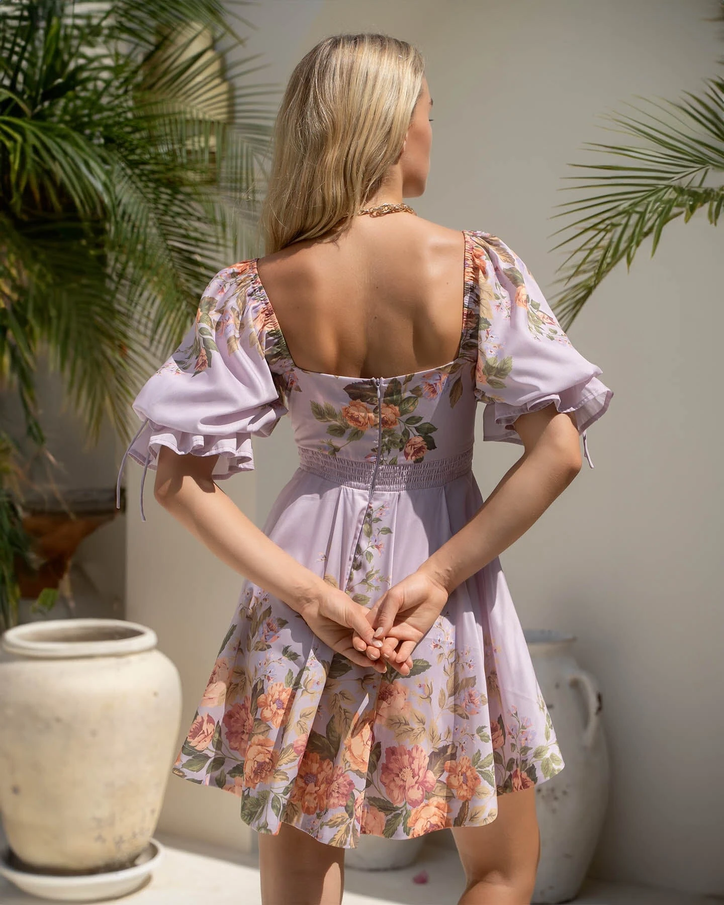 Rhiannon Dress - Purple Print 2 Rhiannon Dress - Purple Print - Image 2