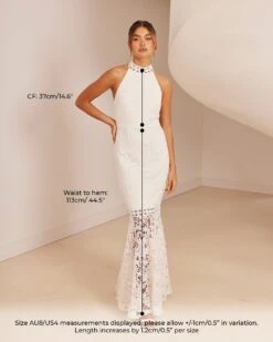 Tallulah Gown 27 Tallulah Gown -Twosisters The Label TSB006 W Twosisters Tallulah Dress White Size