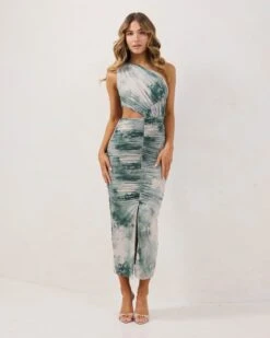 Nardine Dress-Green Print