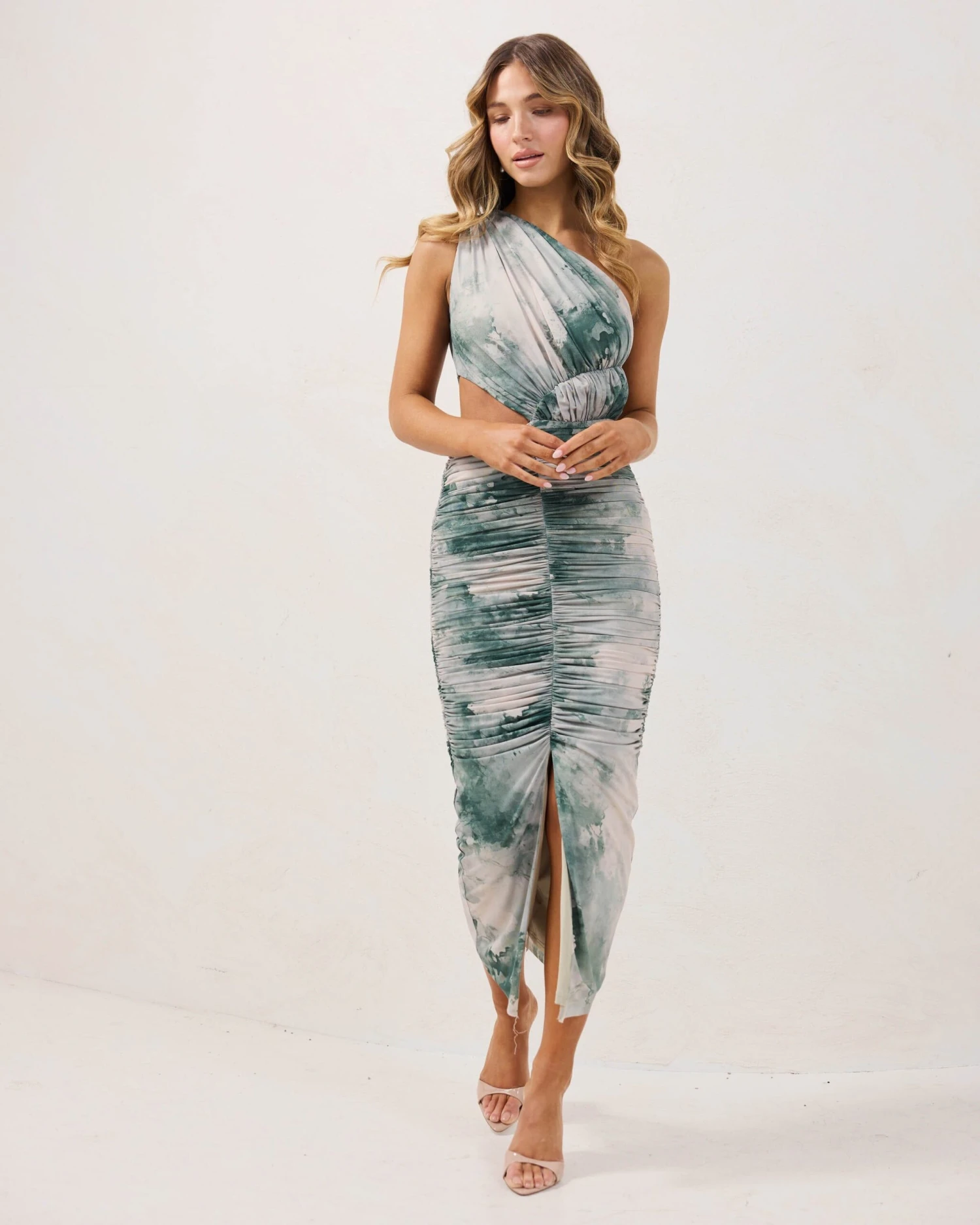 Nardine Dress-Green Print 3 Nardine Dress-Green Print - Image 3