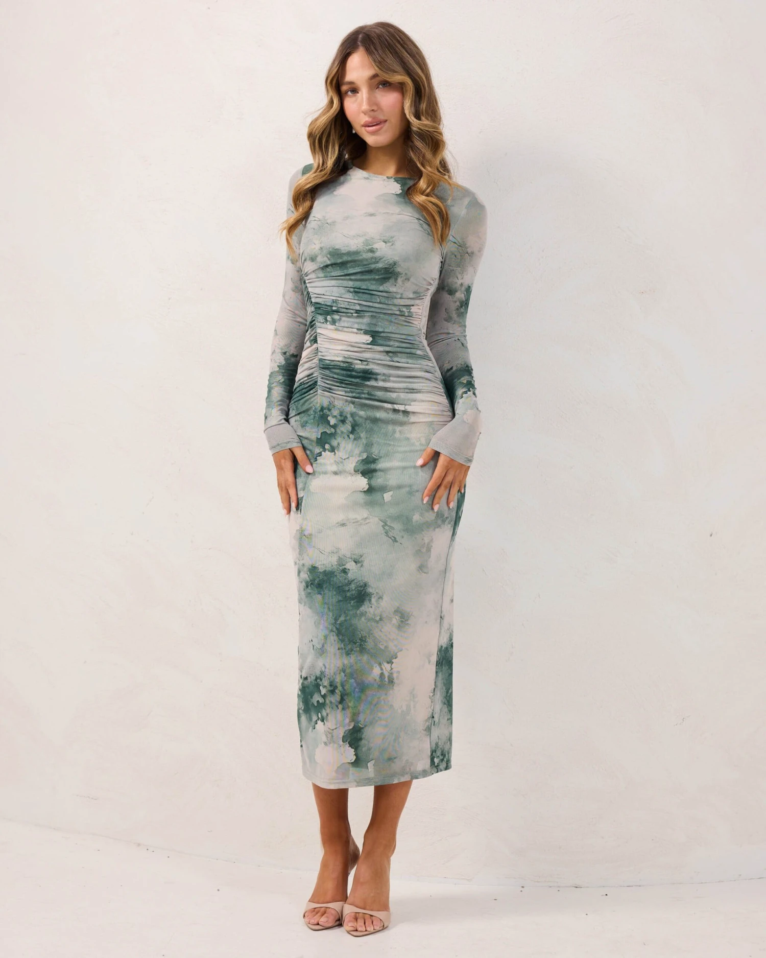 Addie Dress-Green Print 1 Addie Dress-Green Print