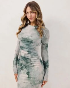 Addie Dress-Green Print 9 Addie Dress-Green Print -Twosisters The Label Two Sisters June 42730