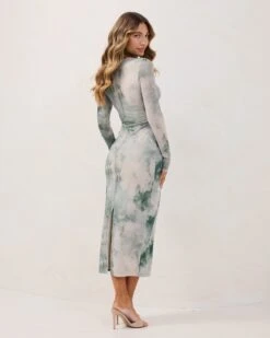 Addie Dress-Green Print 8 Addie Dress-Green Print -Twosisters The Label Two Sisters June 42751