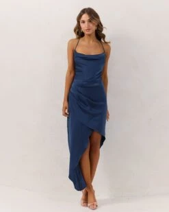 Alternative view of Maeve Dress-Steel Blue