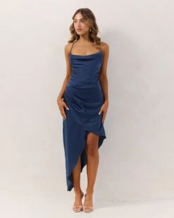 Maeve Dress-Steel Blue